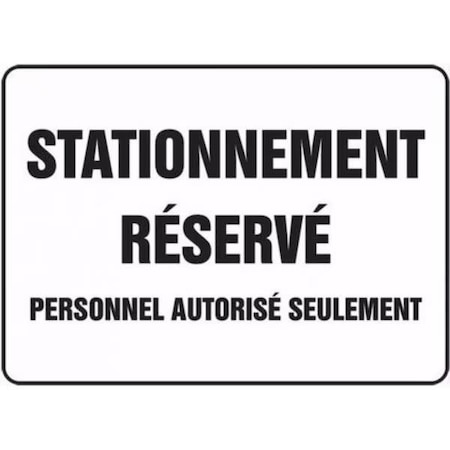 Accuform BILINGUAL FRENCH SIGN  PARKING 7 in  FRMVHR505VP FRMVHR505VP